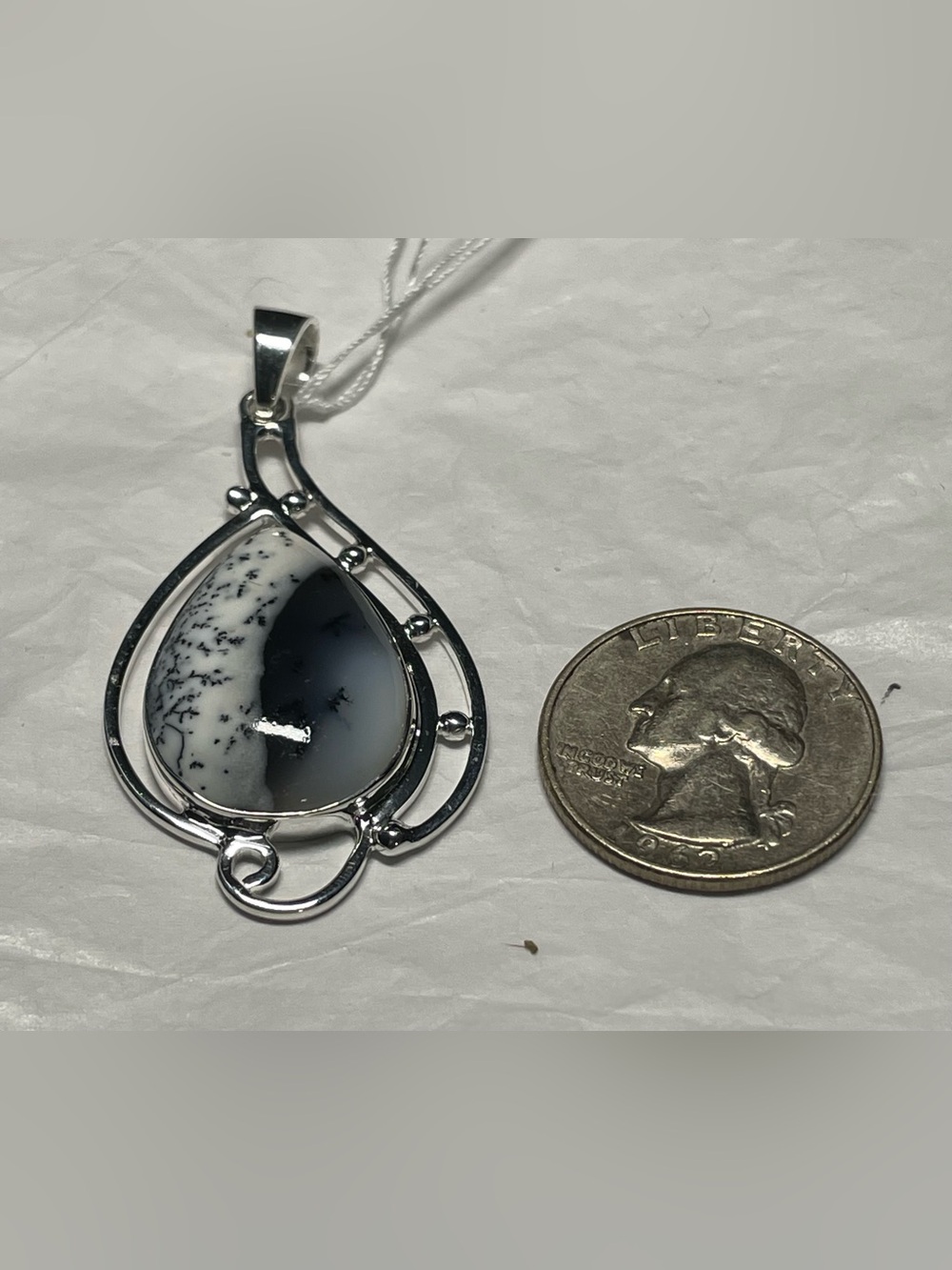 Dendritic opal pendant